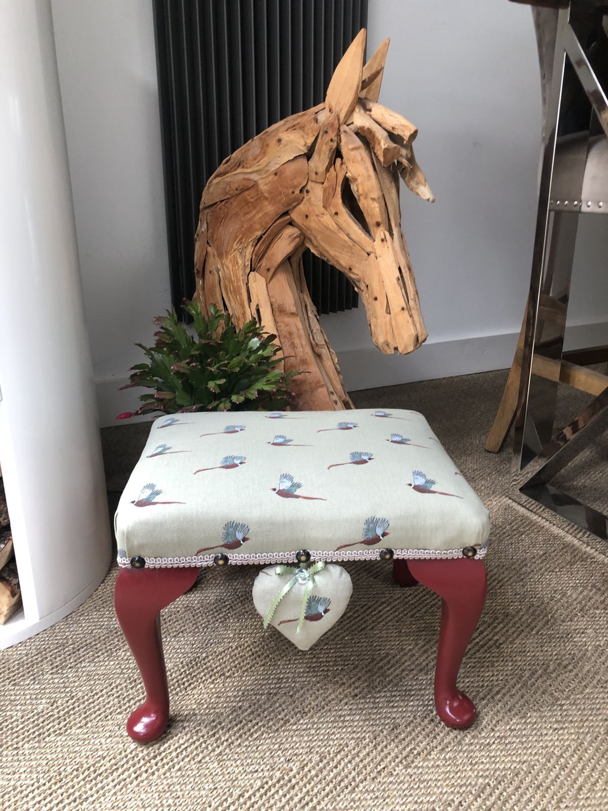 Beautifully Renovated Sophie Allport Pheasants Footstool photo furniture