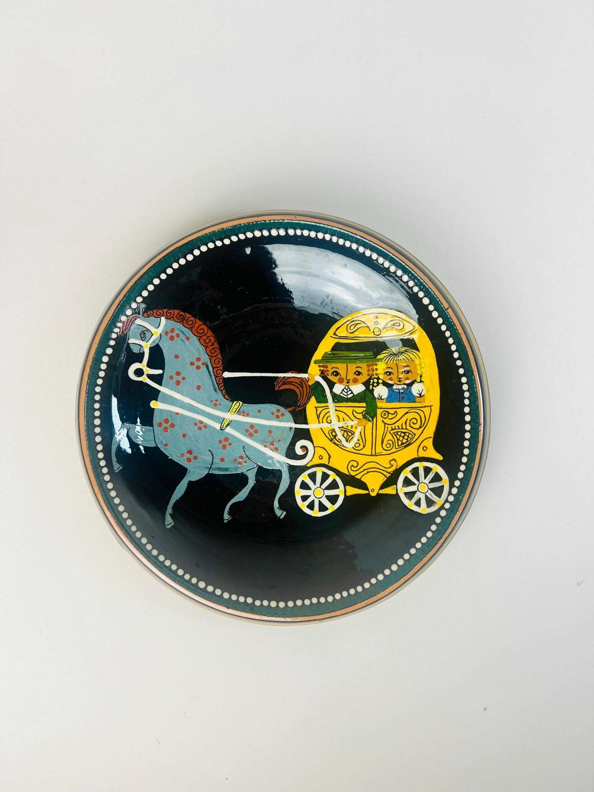 Mid Century Swiss Pottery Plate By Willy Aebi Hasle Switzerland, Vintage Handcrafted Swiss Pottery, Cottage Core Wall Plate photo Home Decor