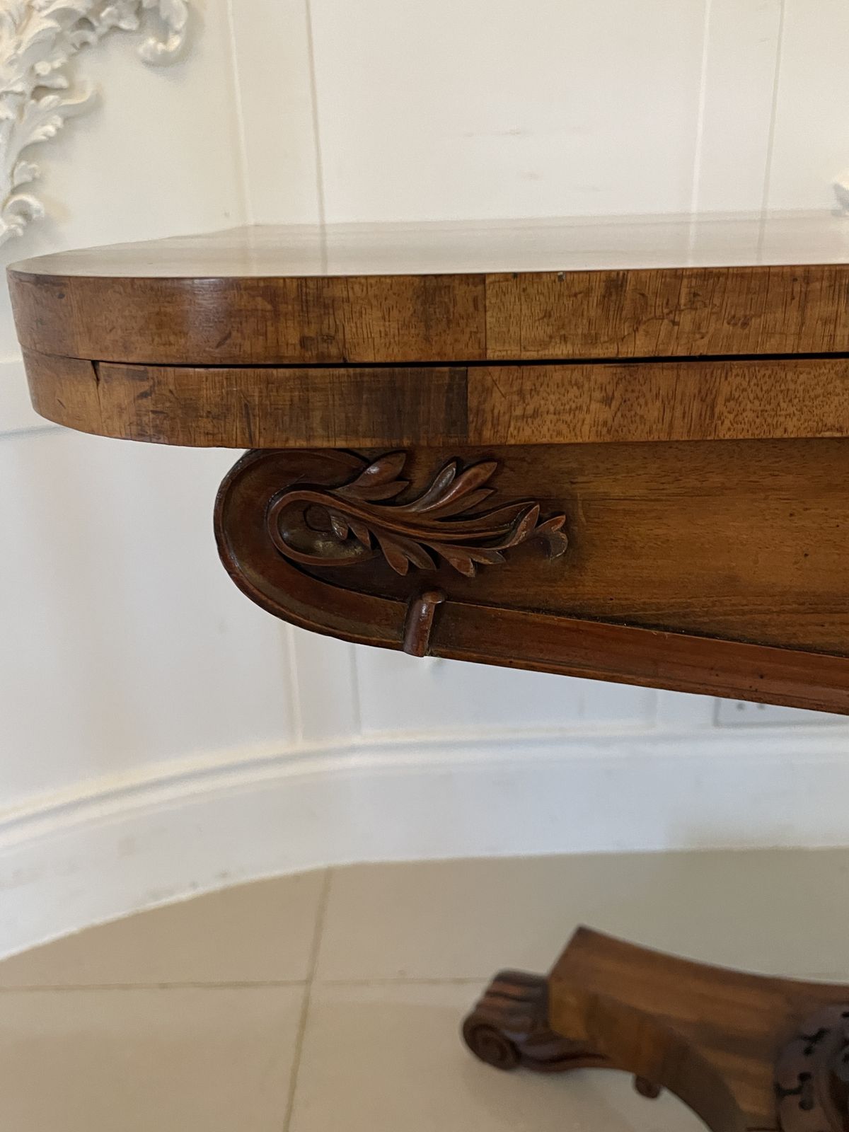 photo buy Antique 19th Century Quality Carved Rosewood Card Table