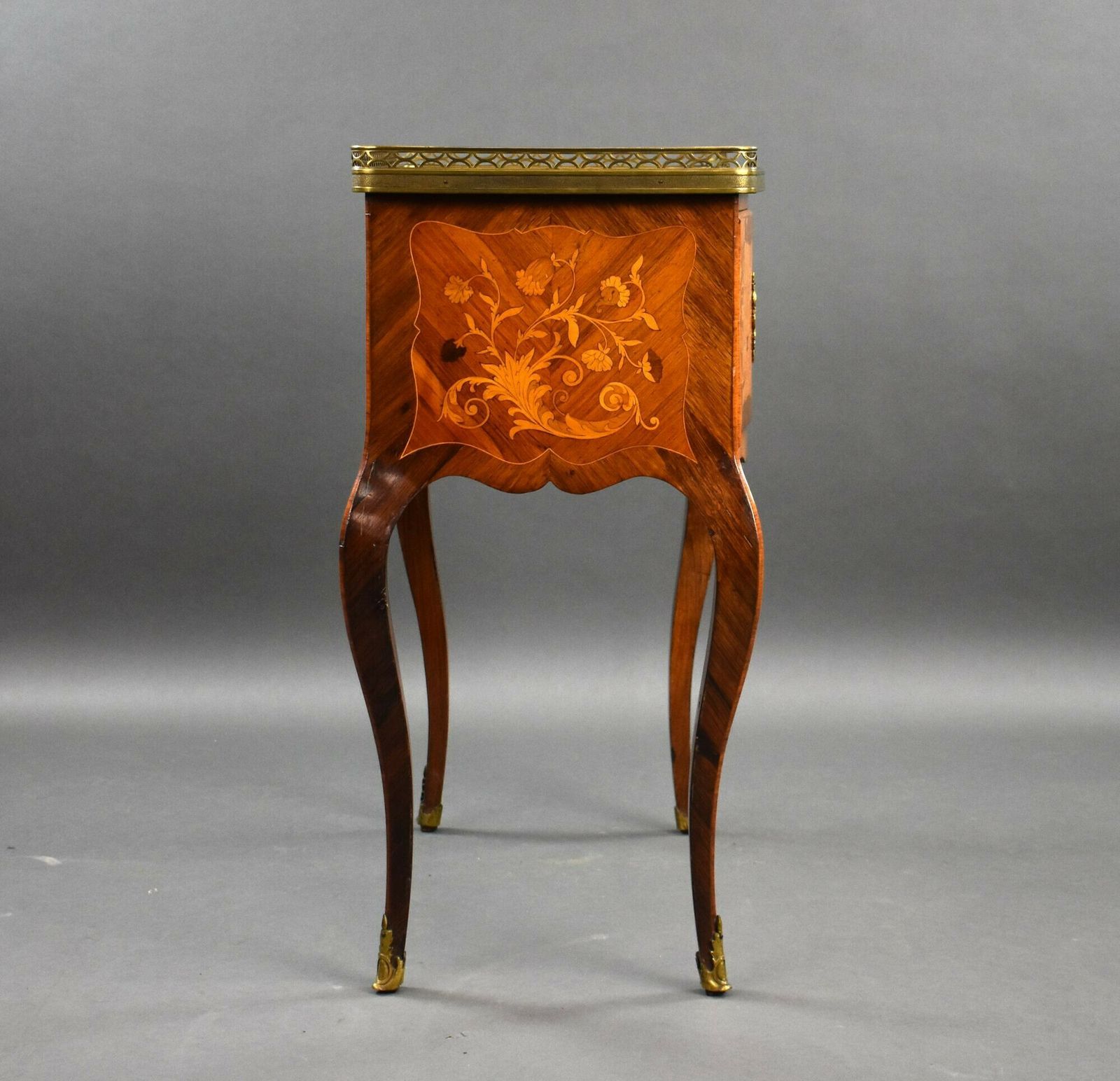 Antique French Marquetry Side Cabinet photo vintage