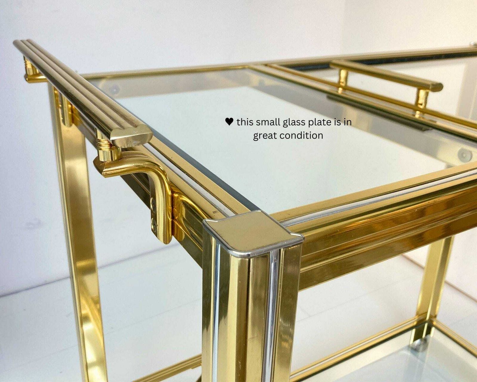 Pierre Vandel Bar Cart | 1pcs | Drinks Trolley | Gold Chrome And Mirror Glass photo vinterior
