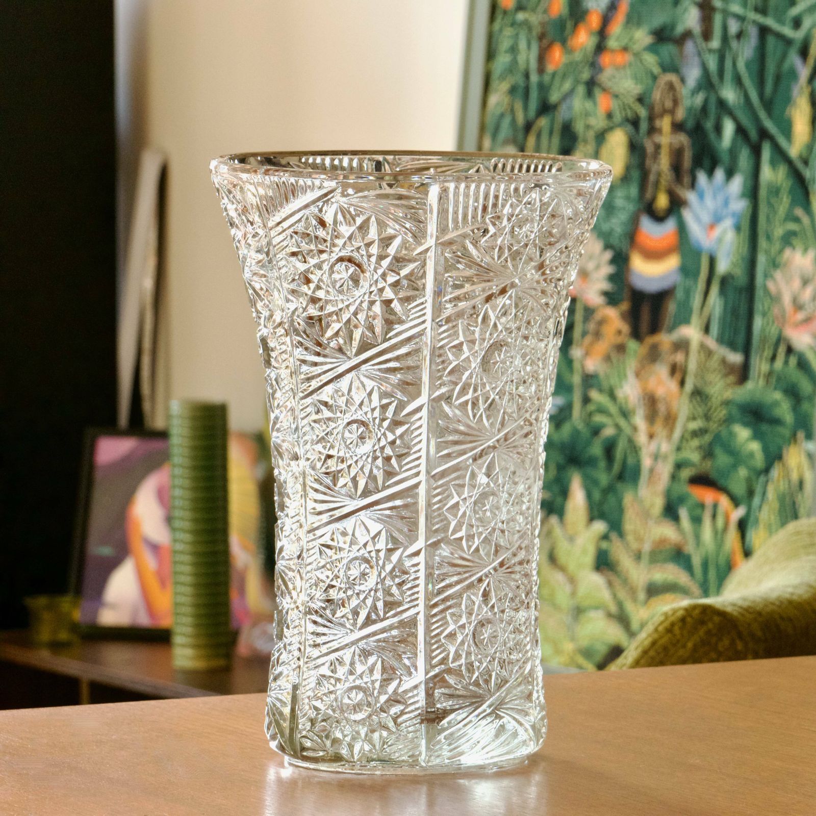 Large Antique Cut Crystal Vase photo 90.0