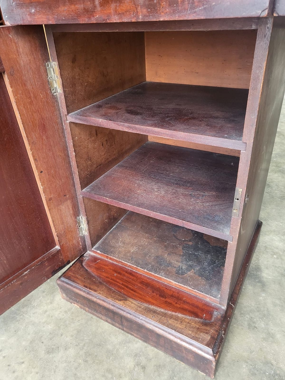 Antique Edwardian Victorian Mahogany Twin Pedestal Sideboard Drawers Wine Drawer photo 340.0
