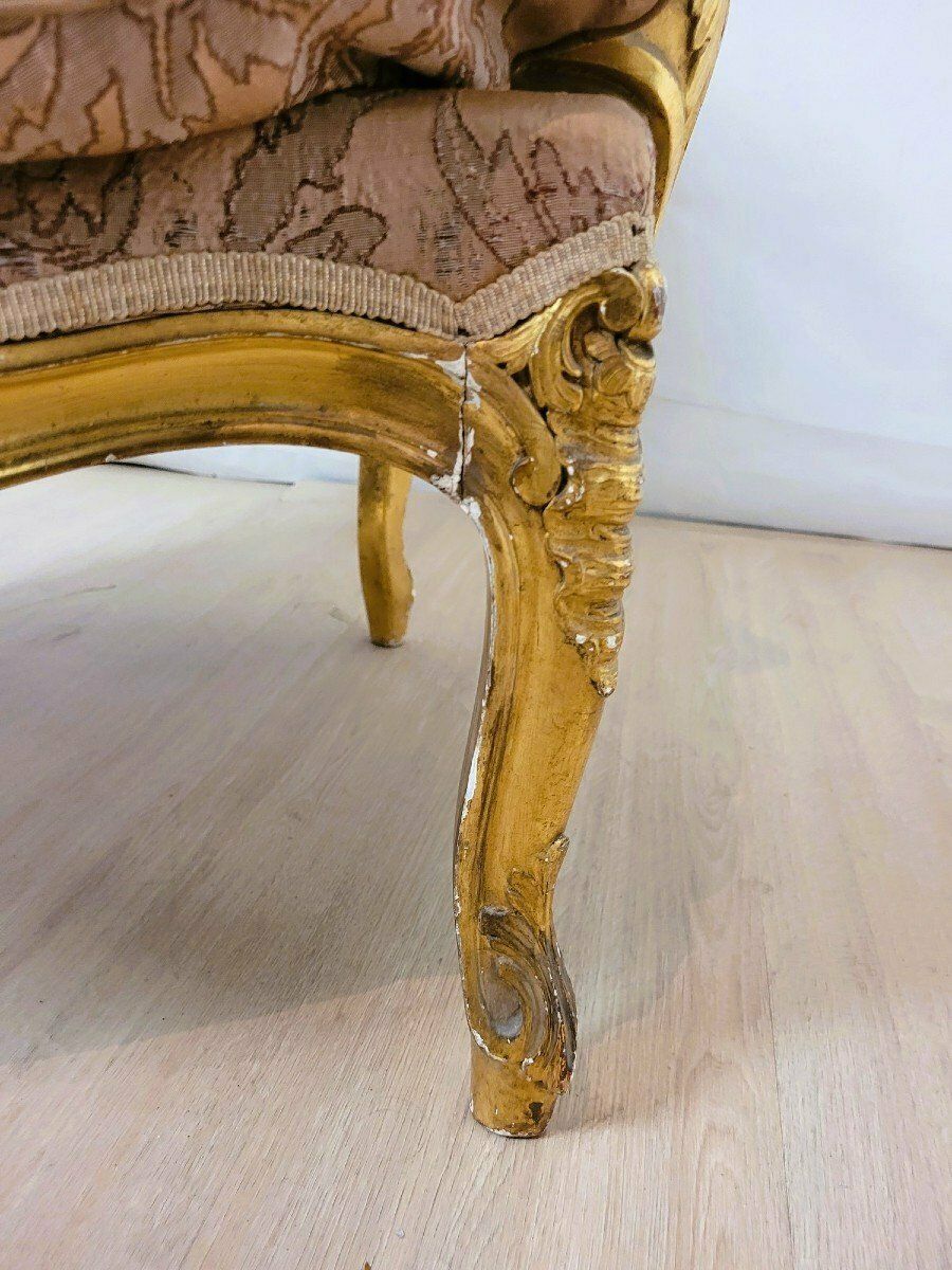 Louis XV Style Gilded Wood Shepherdess, 19th Century photo buy