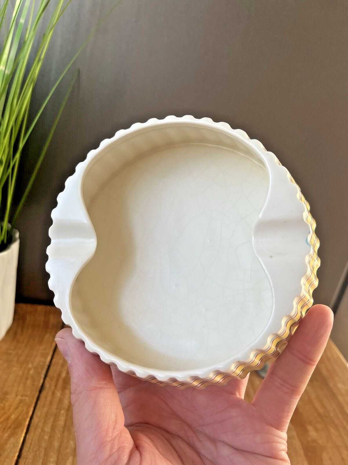 Home Decor Mid Century Modern 60's Hornsea Rainbow John Clappison 540 Ribbed Retro Ashtray photo