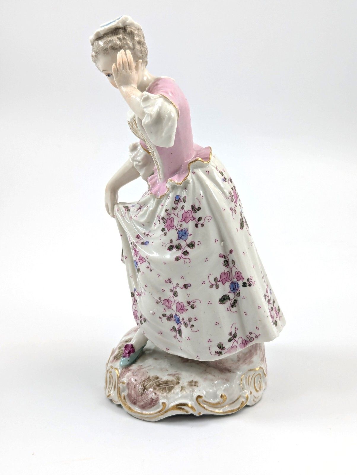 Antique Porcelain Figurine Of Young Woman, Samson, France, C. 1860. photo furniture