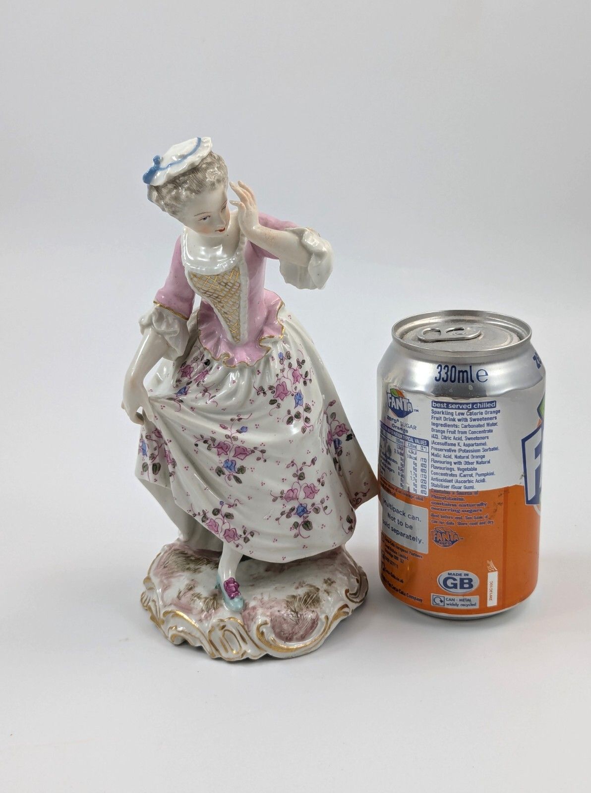 photo furniture Antique Porcelain Figurine Of Young Woman, Samson, France, C. 1860.