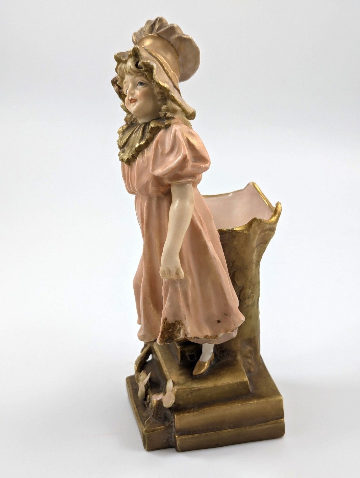 Antique Porcelain Figurine/Vase Planter By Ernst Wahliss, Teplitz Turn, Austria photo furniture