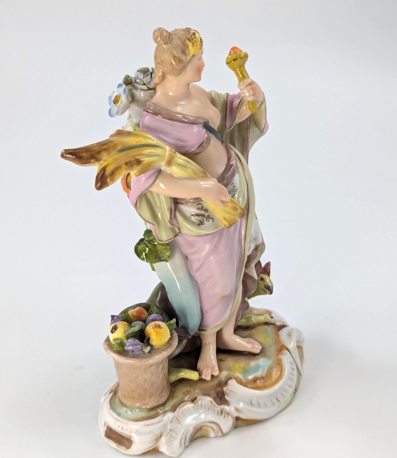 Antique Porcelain Allegorical Figurine By Volkstedt, Germany, с. 19th photo 400.0
