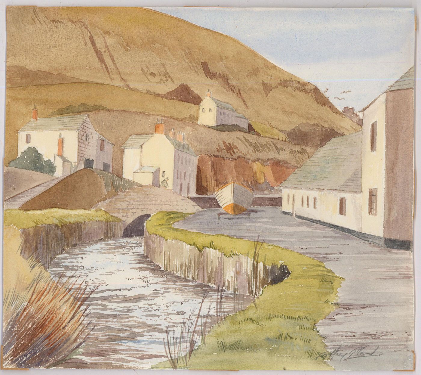 Geoffrey Plant (1939 2000) 20th Century Watercolour, Boscastle photo furniture
