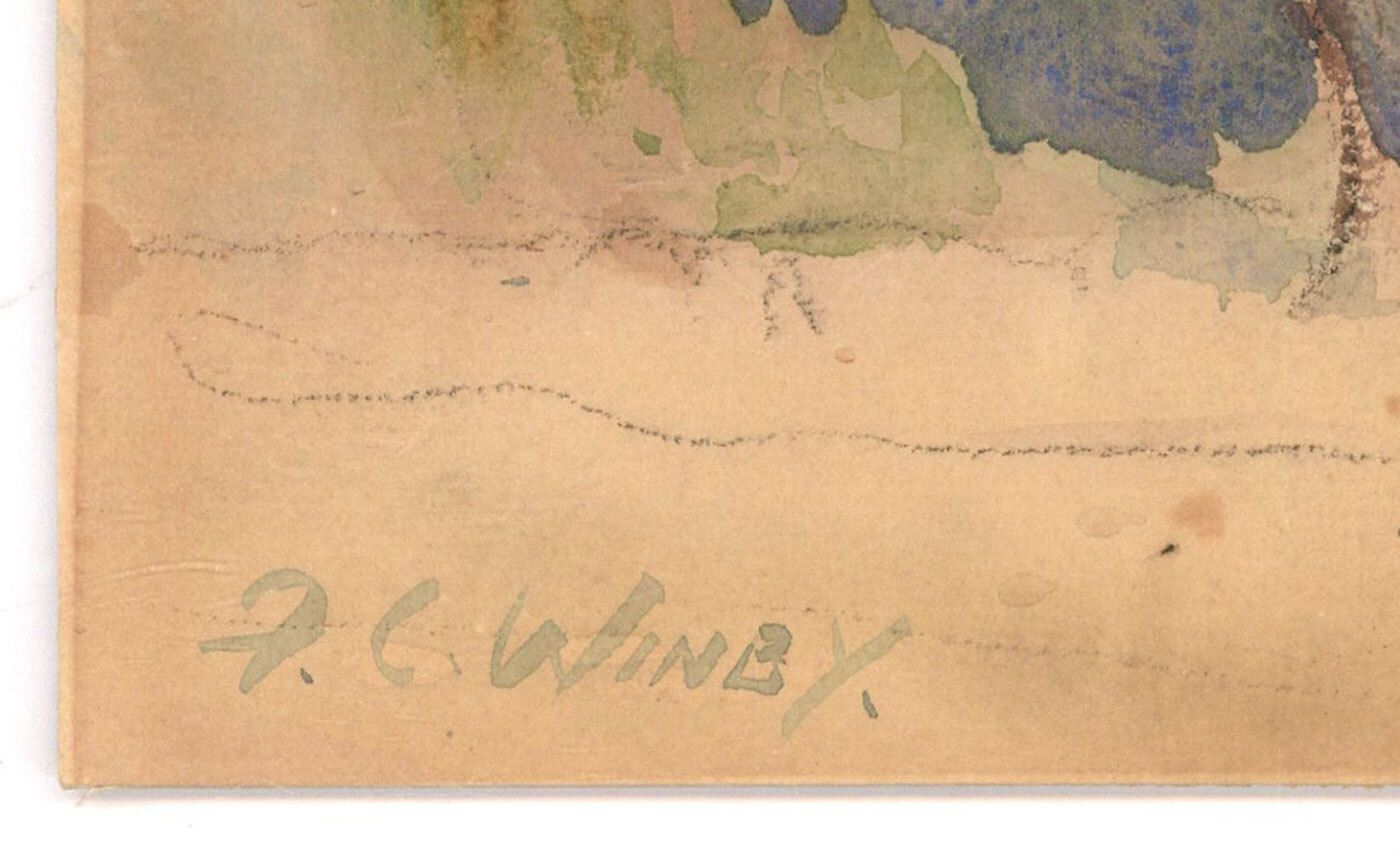 Frederick Charles Winby (1875 1959) Watercolour, Riding The Hay Cart photo for sale