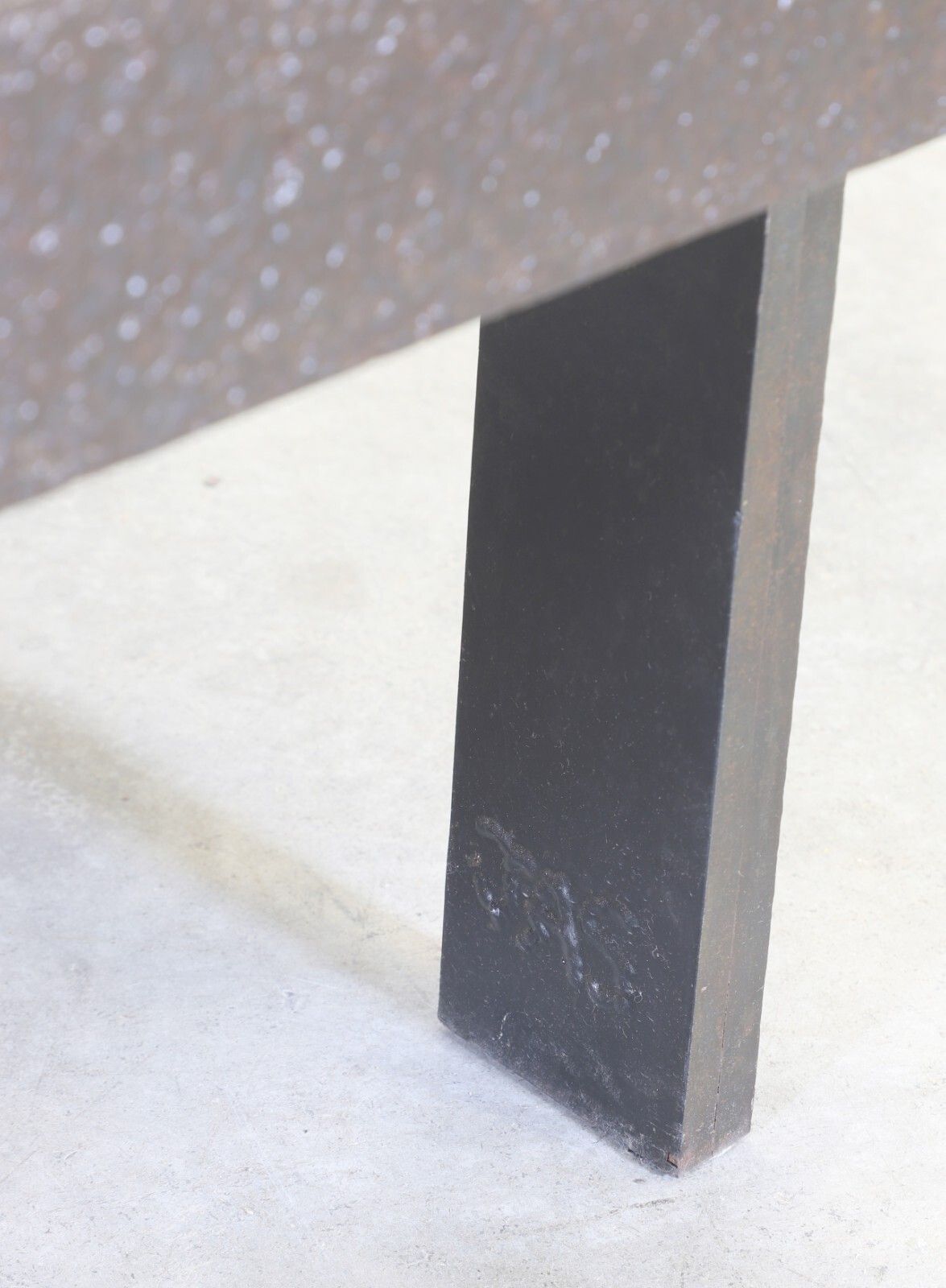 An Incredible Rare Brutalist Fossilised Wood Cast Iron Coffee Table photo vinterior