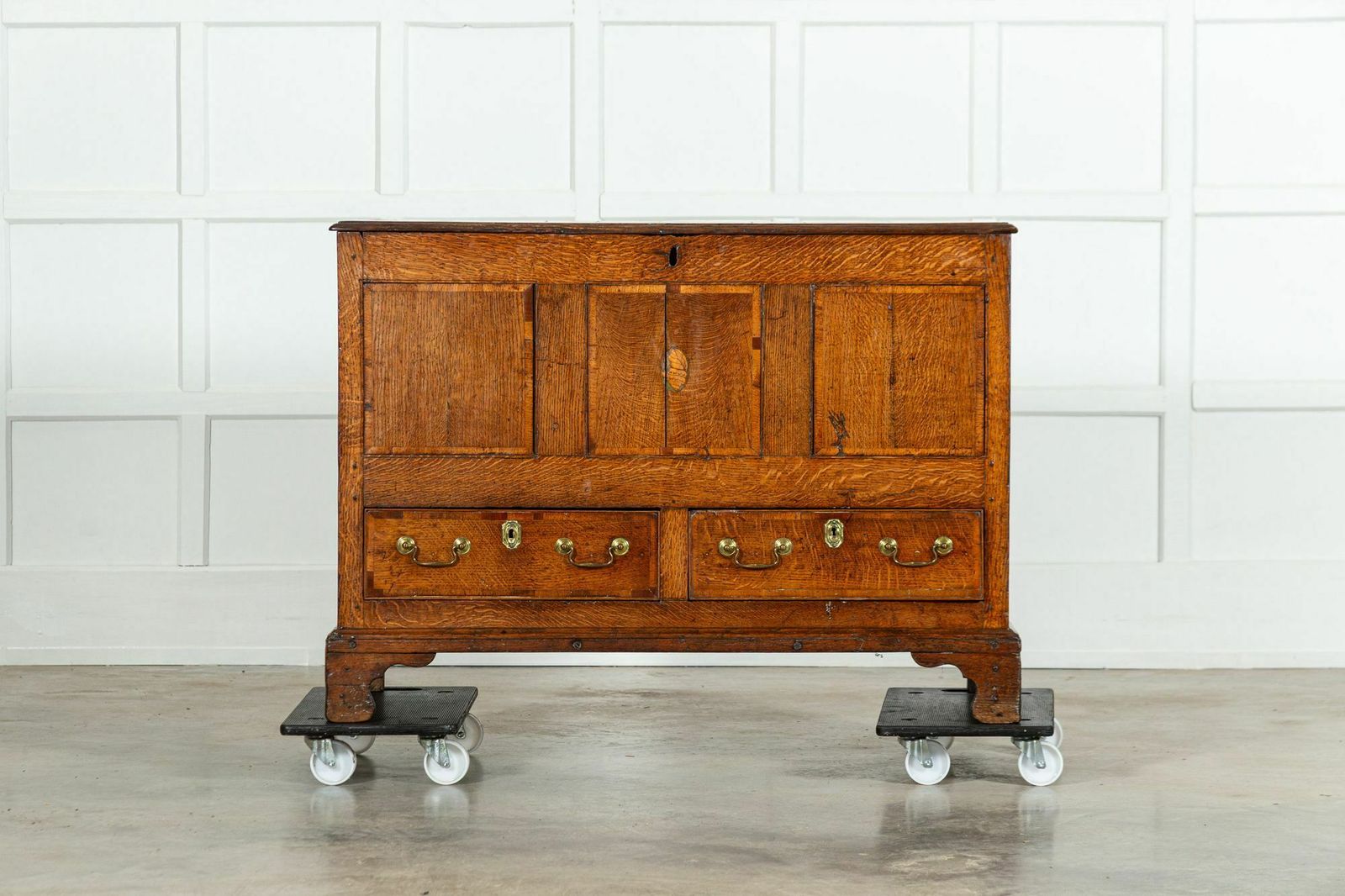 George III English Oak Mule Chest