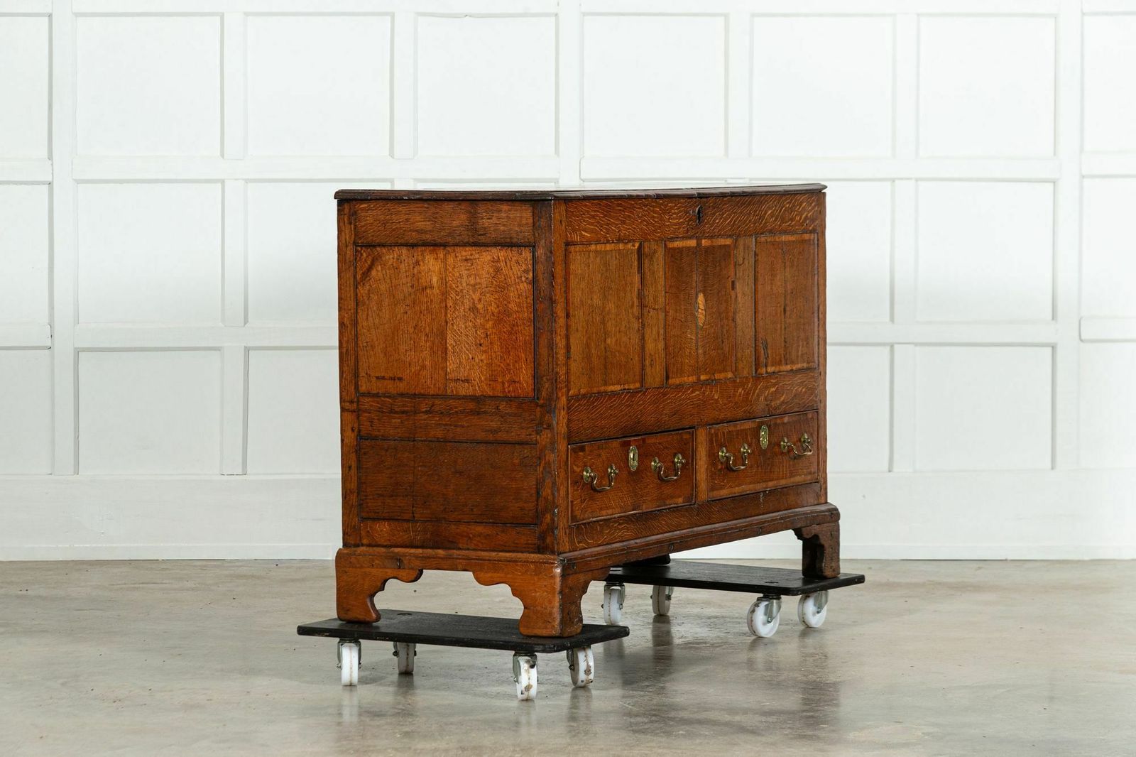 George III English Oak Mule Chest photo for sale