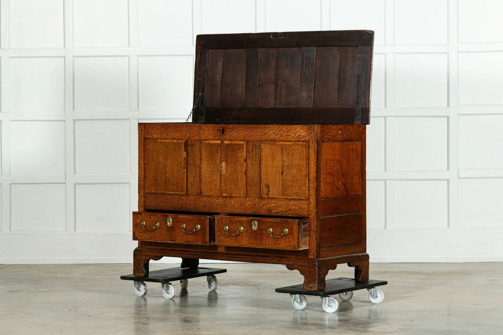George III English Oak Mule Chest photo vinterior