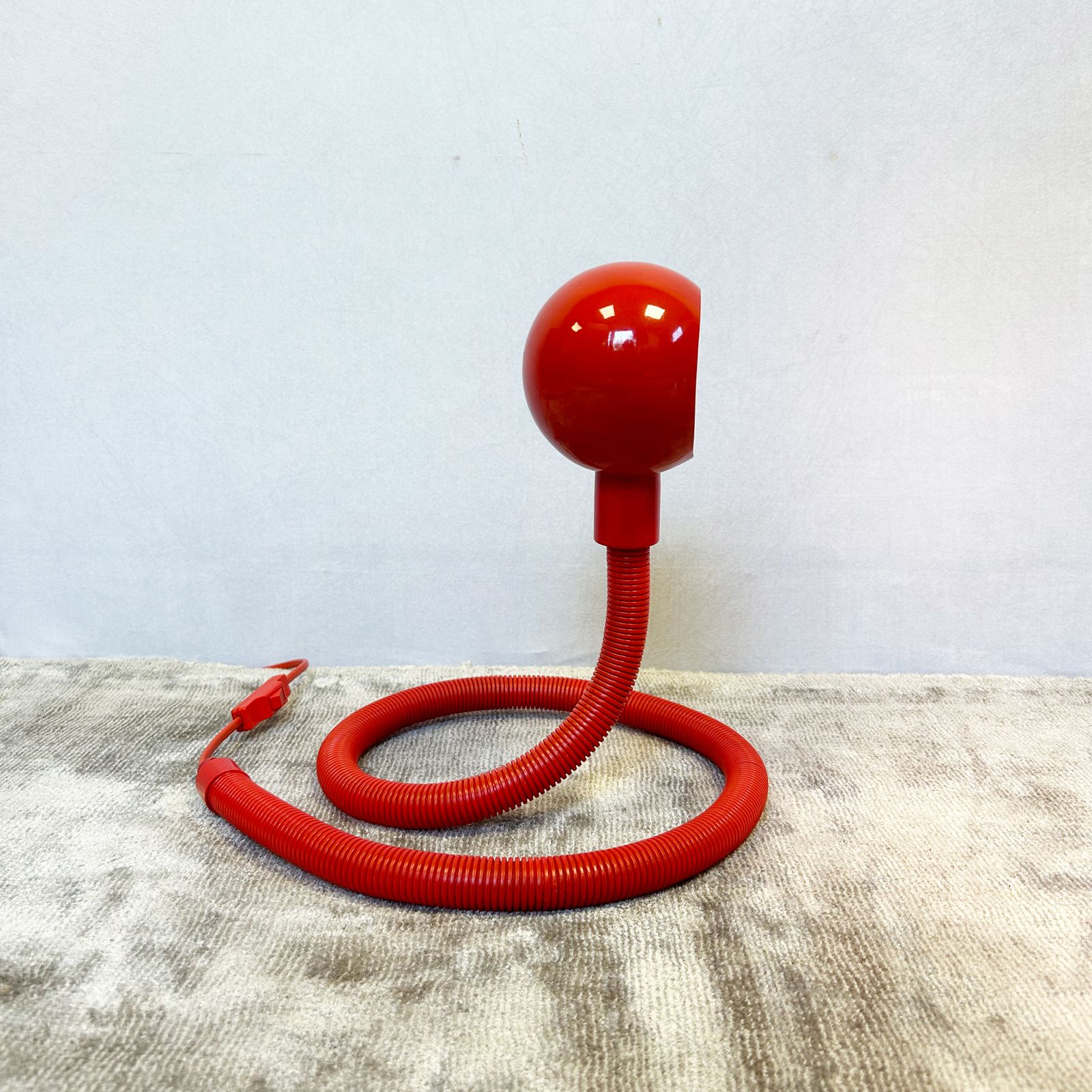 Red 'Hebi' Lamp By Isao Hosoe For Valenti Luce