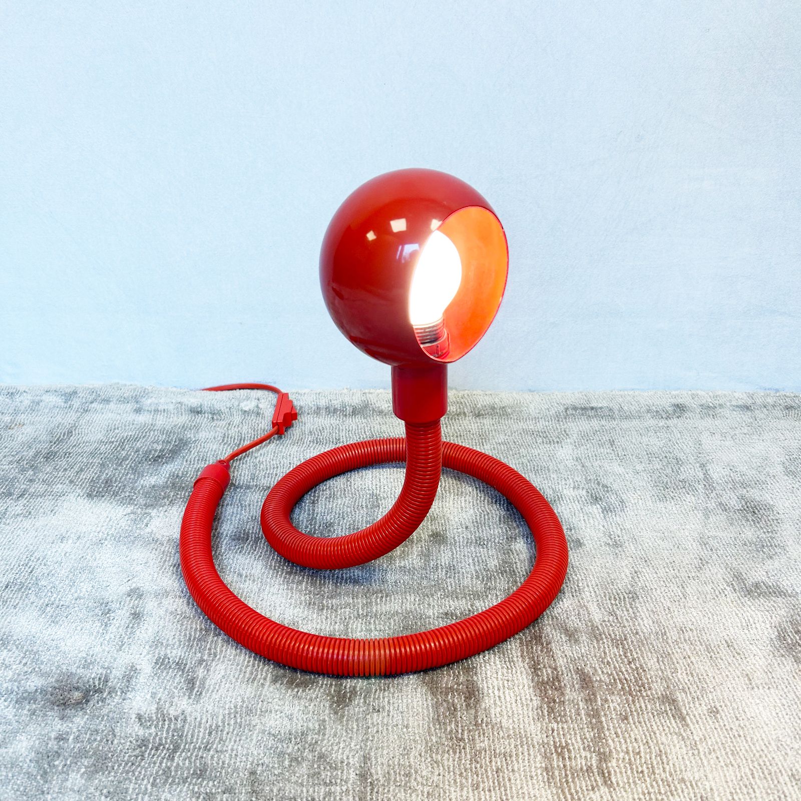 Red 'Hebi' Lamp By Isao Hosoe For Valenti Luce photo for sale