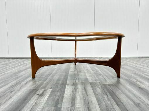 A Stunning  Mid Century Rare Teak & Glass Clover Leaf Coffee Table By Stonehill Of London photo 595.0