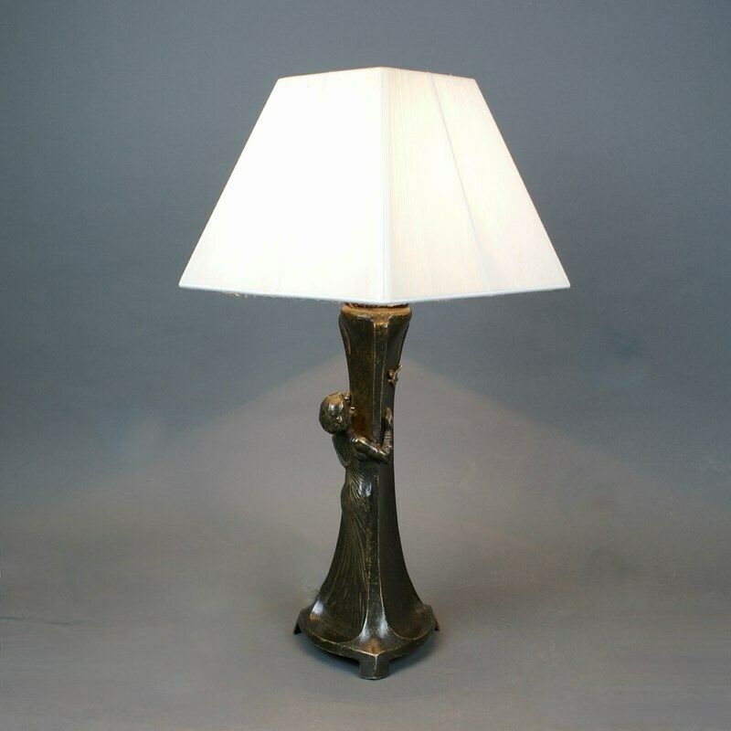 An Art Nouveau Bronze Table Lamp photo Lighting