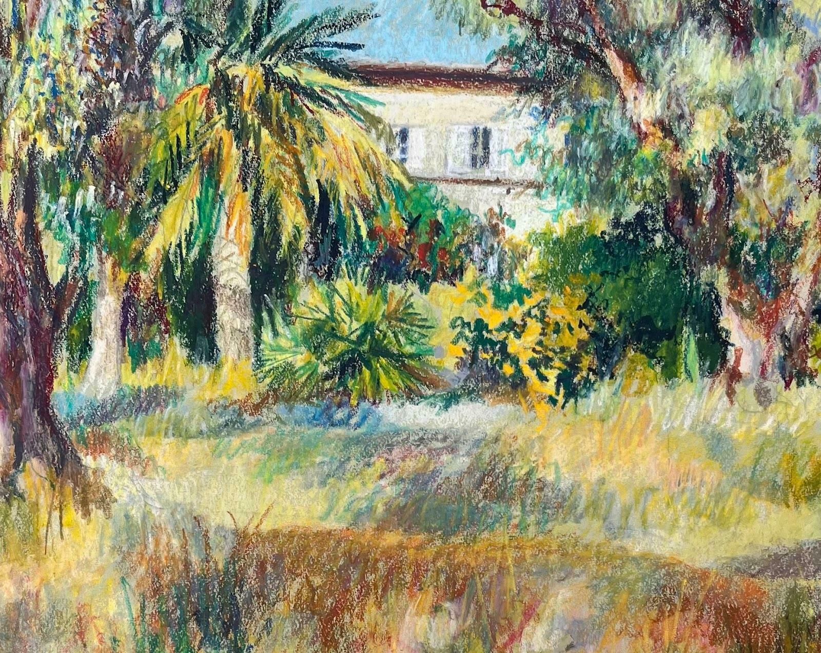 Josine Vignonmid Century French Original Pastel Painting Of Renoir's House In Cagnes Sur Mer1969 photo 775.0