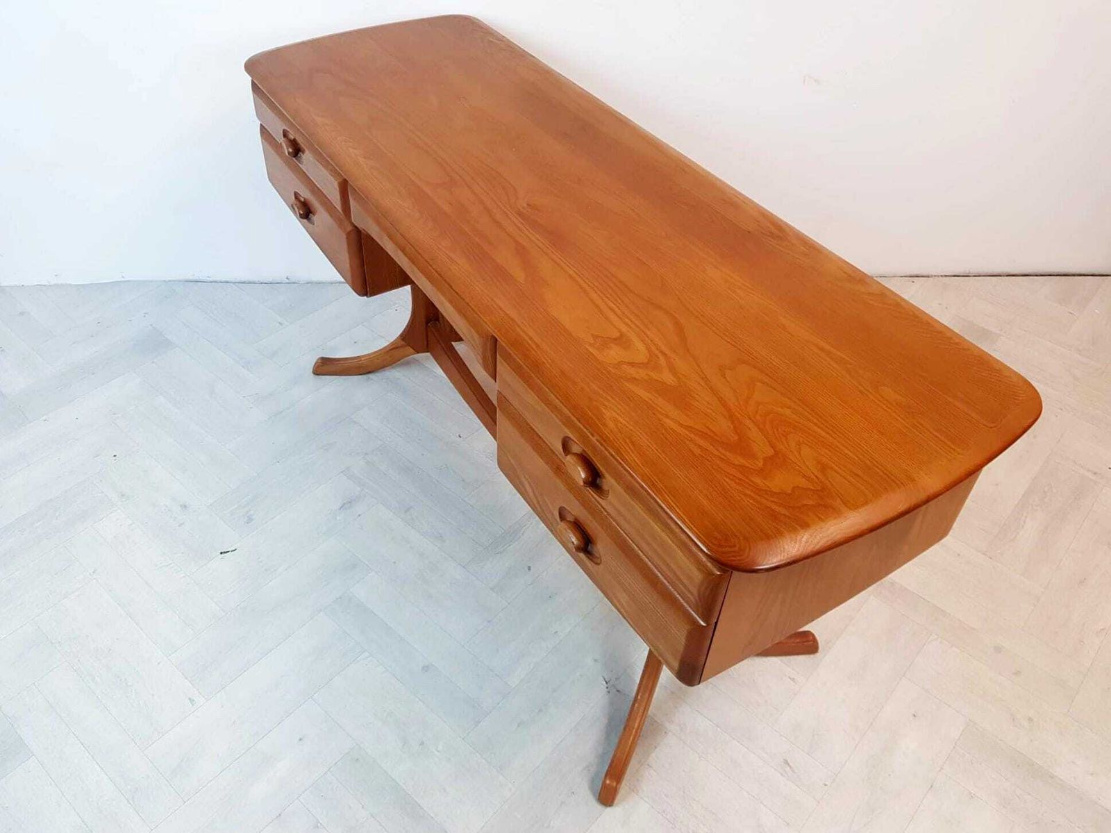 Vintage Solid Elm 1960s Mid Century Danish Design Desk Dresser Sideboard Bl293 photo Furniture
