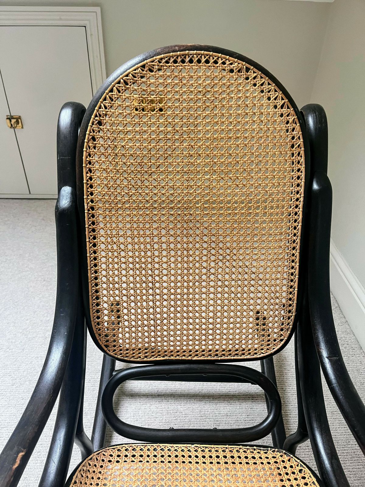 Vintage Bentwood Rocking Chair. Thonet Style 1900s photo furniture