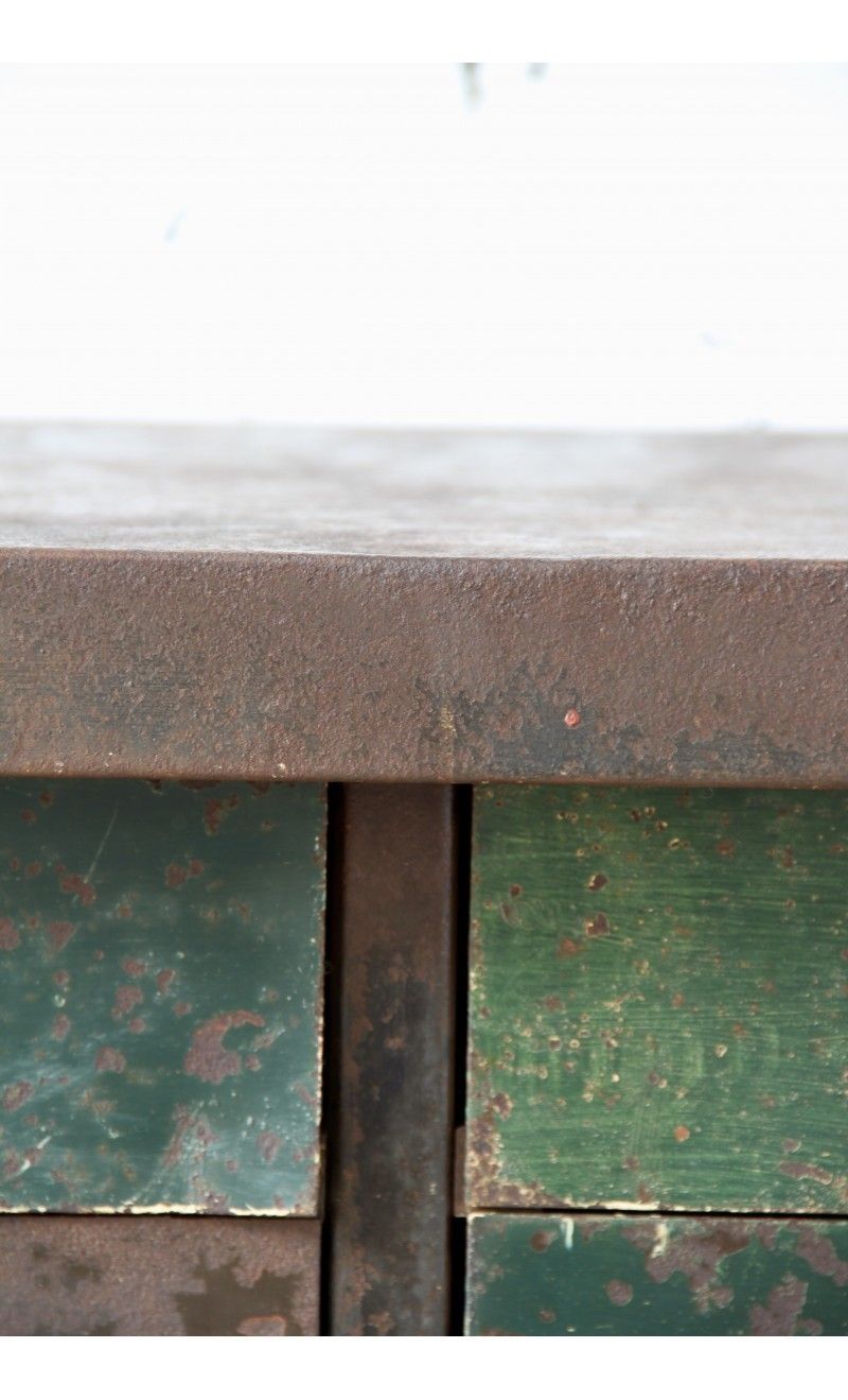 Industrial Metal Chest Of Drawers photo for sale