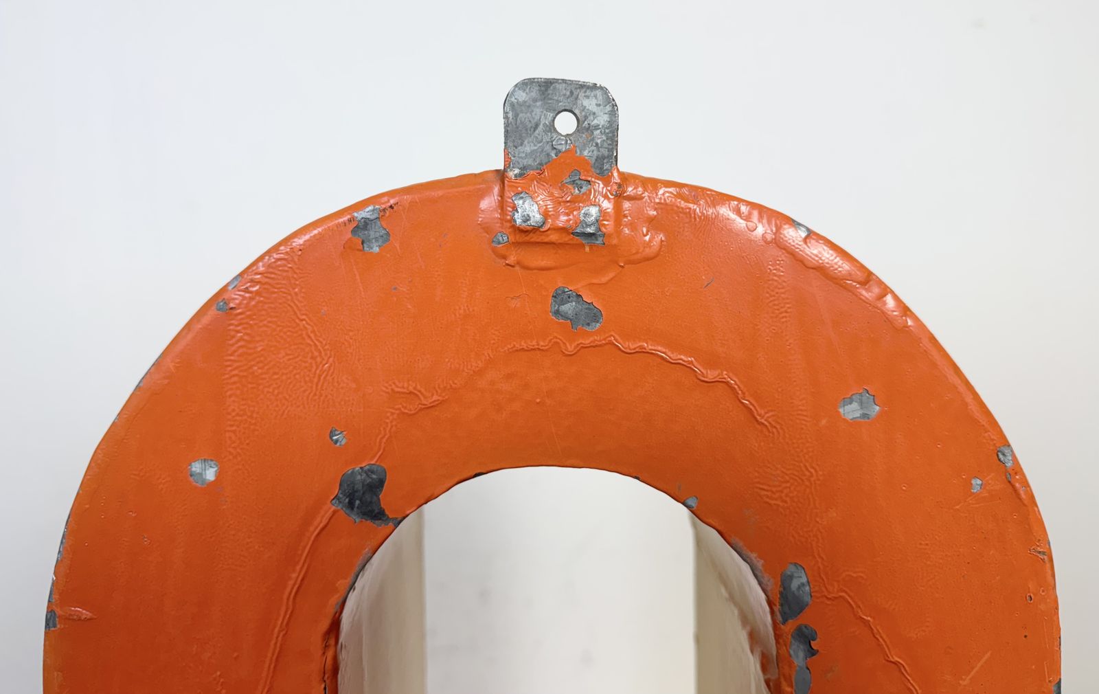 photo furniture Large Vintage Yellow Iron Facade Letter O, 1960s
