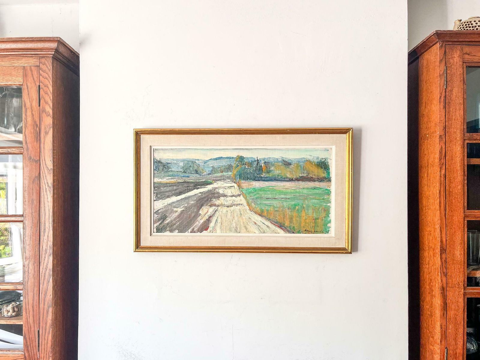 Swedish Oil On Canvas Painting, Landscape, Signed photo furniture
