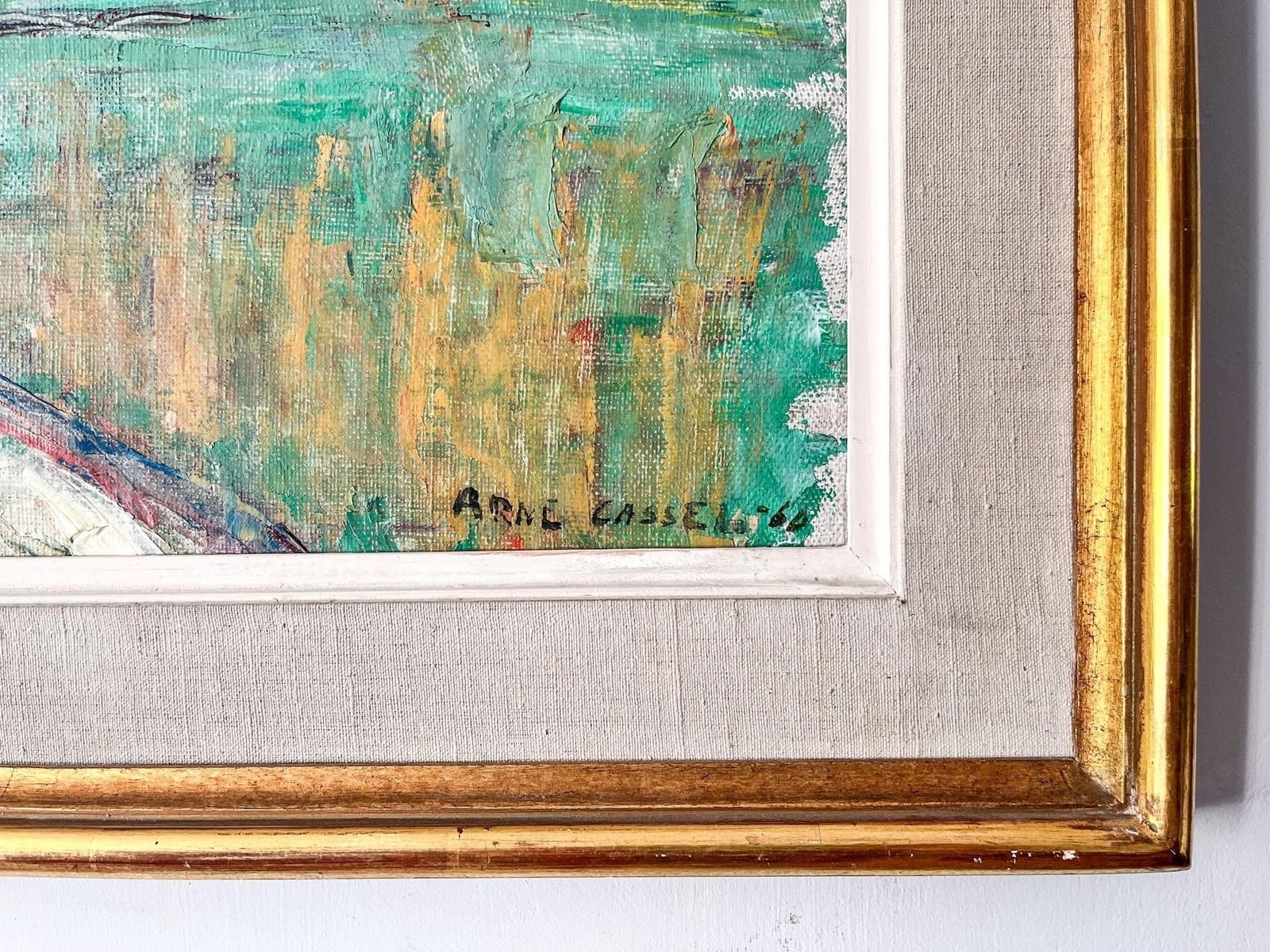 Swedish Oil On Canvas Painting, Landscape, Signed photo Art