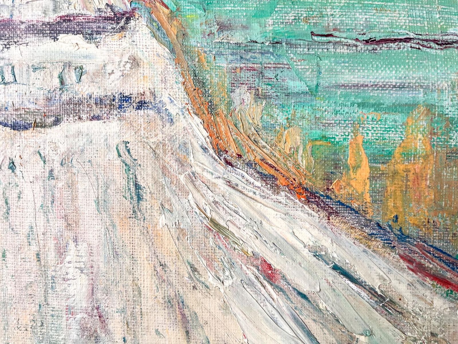 Swedish Oil On Canvas Painting, Landscape, Signed photo buy