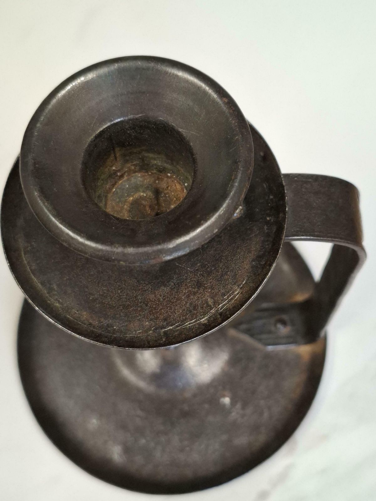 Antique Iron Arts And Crafts German Made Candle Chamber Stick photo for sale
