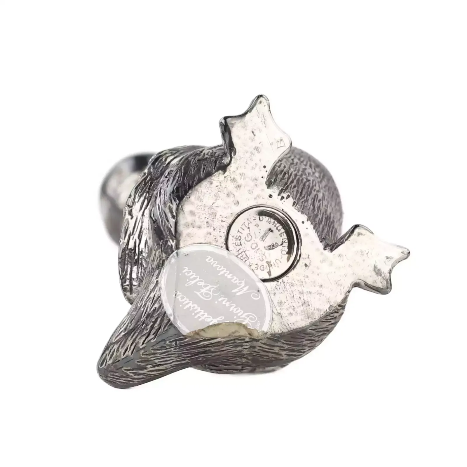 Silver Figurine Goose In A Hat Italy 20th Century photo 500.0