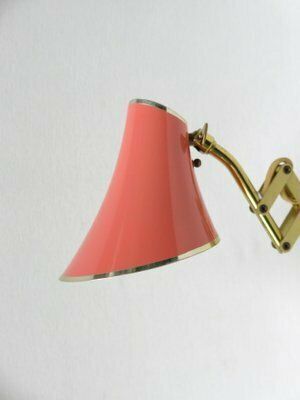 Lighting Mid Century Aluminum And Brass Scissor Lamps, 1950s, Set Of 2 photo