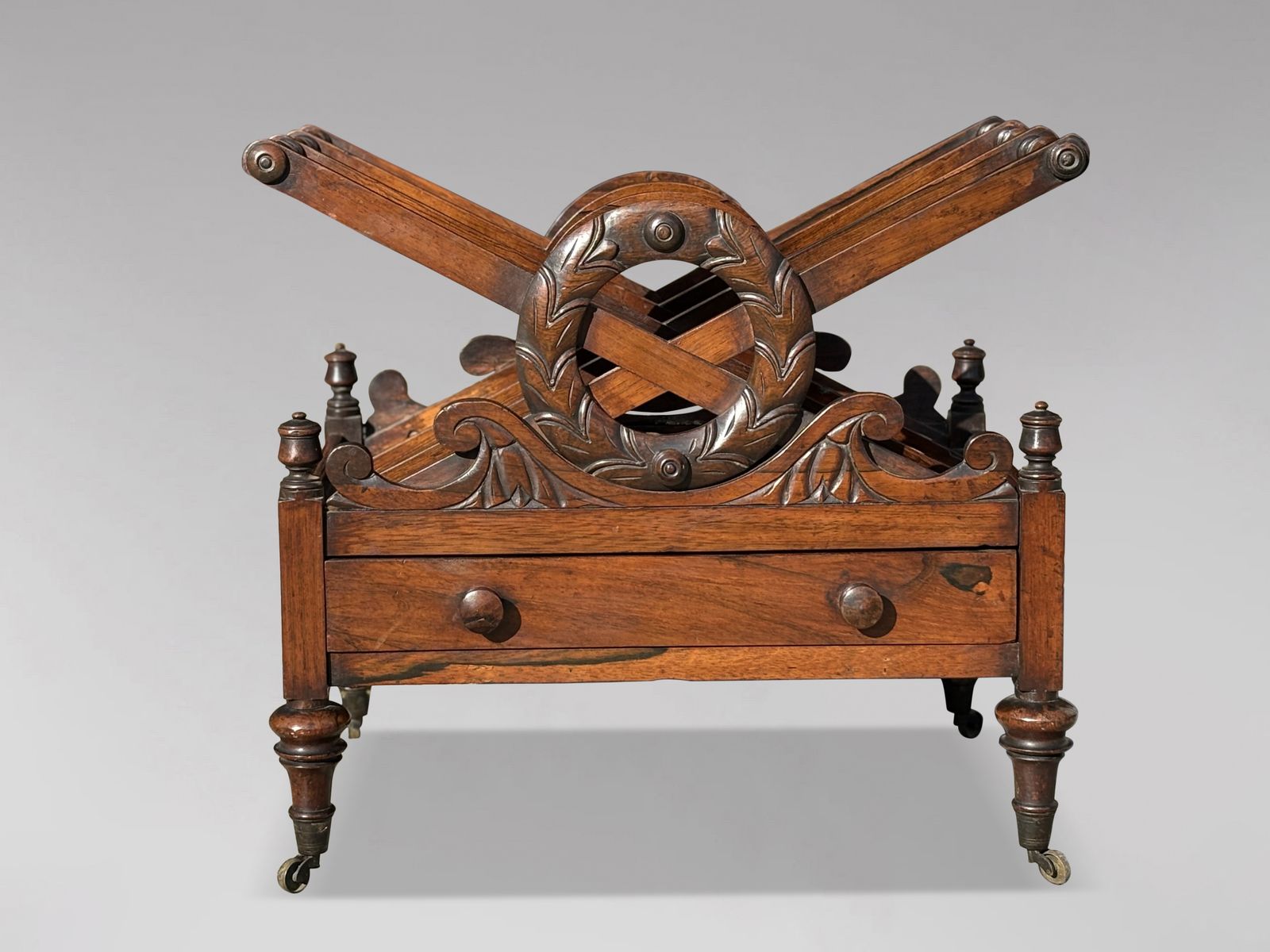 19th Century Regency Period Rosewood Canterbury photo furniture