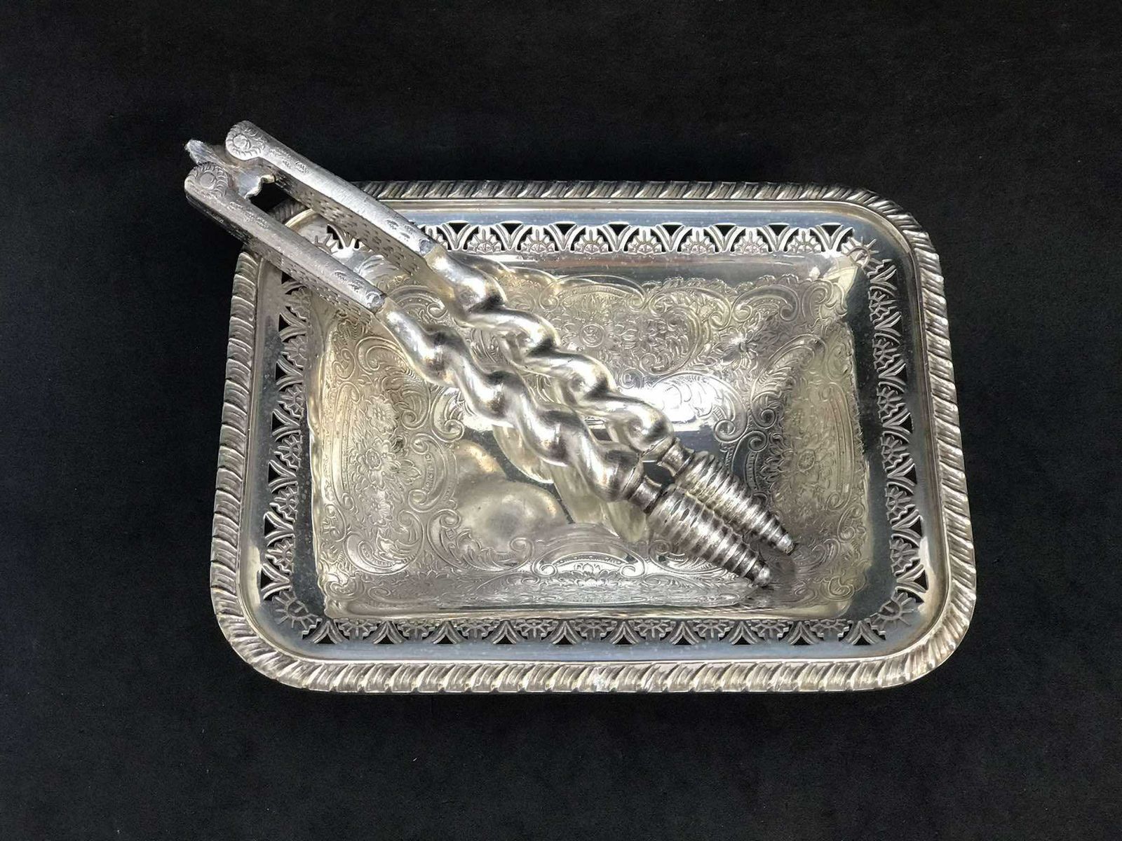 photo for sale Sweets Bowl Pedestal Plate Ring Dish Silver Plated Catchall Nut Dish Keys Cookies Dish Edwardian Silver Plated Gift For Her Barker Ellis