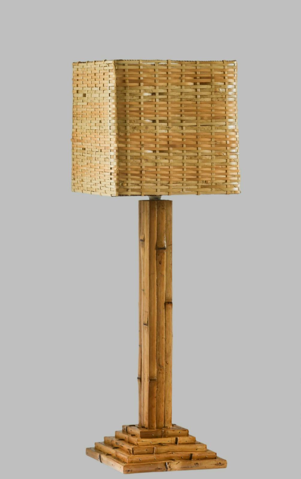 Organic Bamboo Table Lamp, 1980s