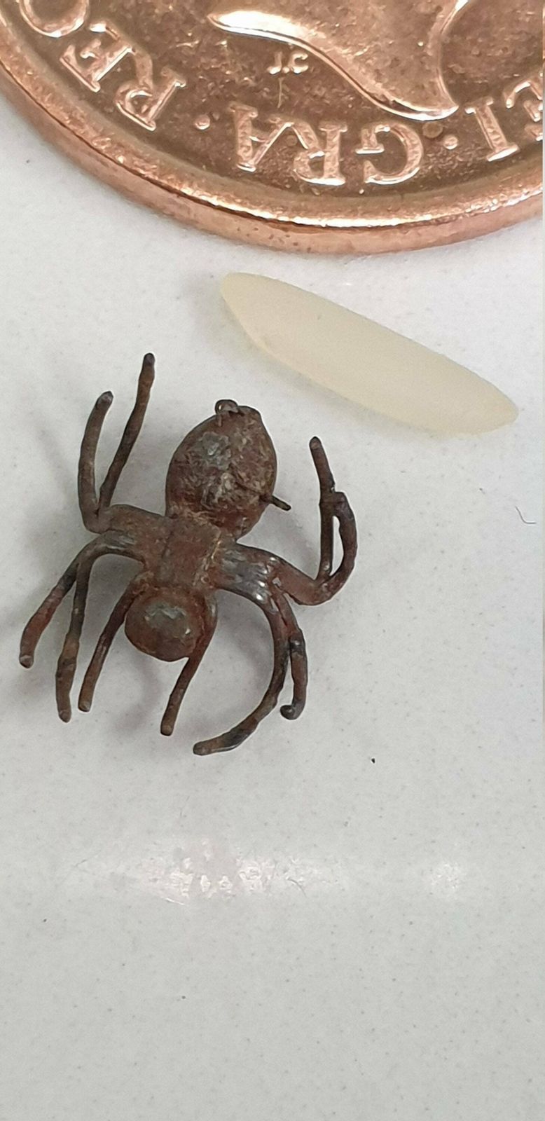Antique Victorian Curio Miniature Metal Insect Spider And Fly photo 120.0
