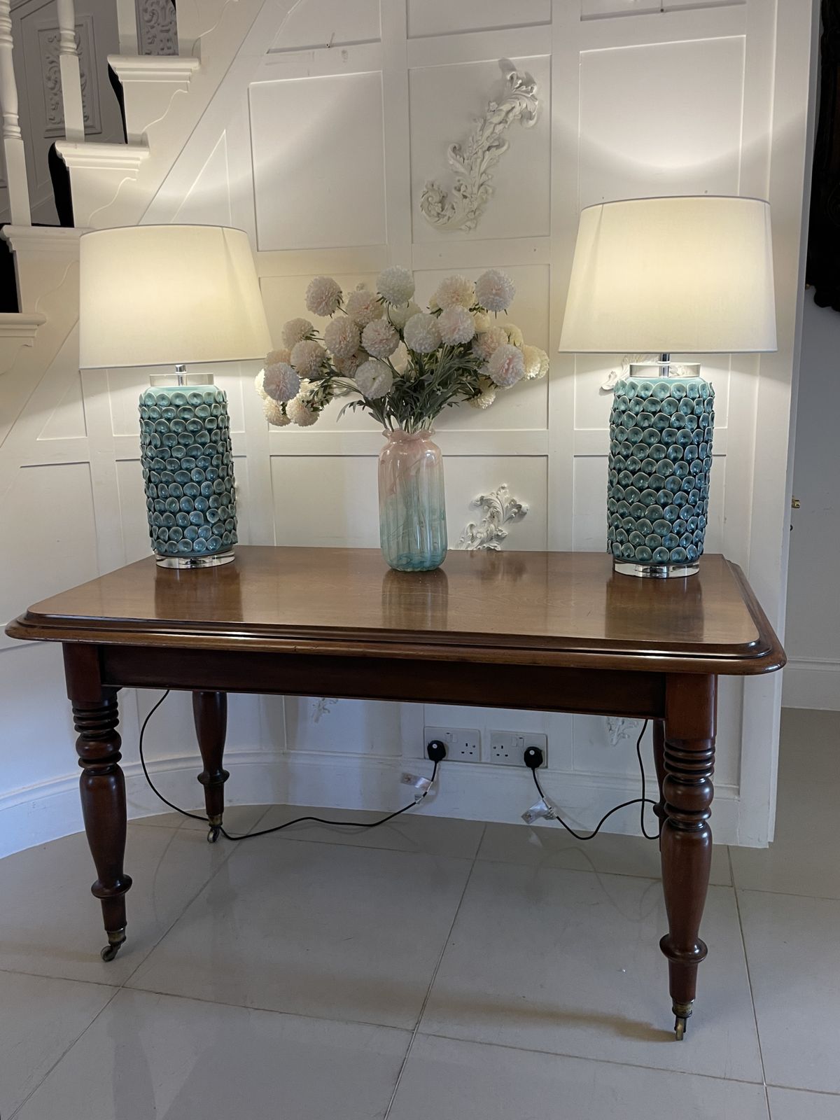 Rare Irish 12/14 Seater Metamorphic Antique 19th Century Superb Quality Figured Mahogany Dining Table photo for sale