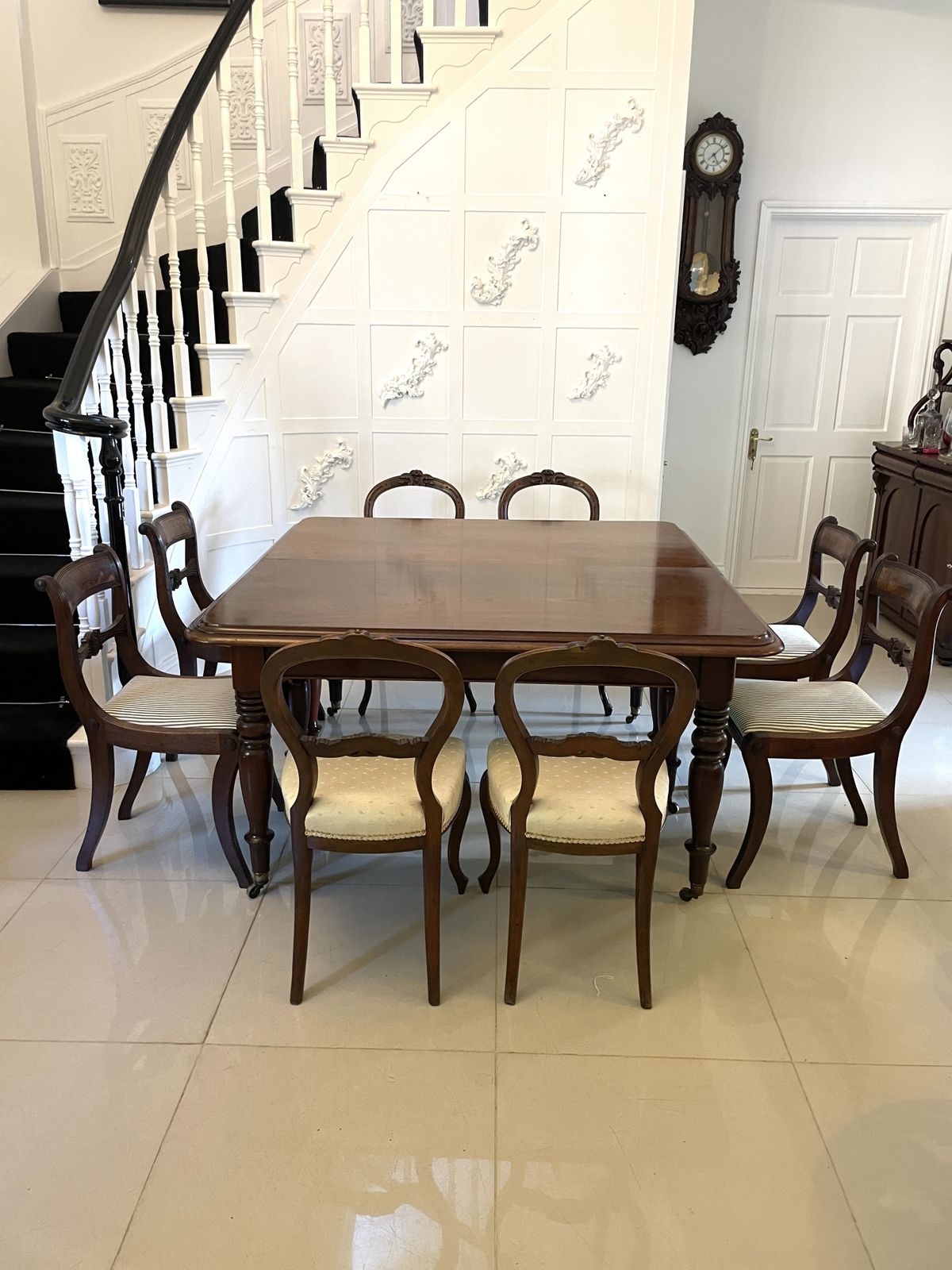 Rare Irish 12/14 Seater Metamorphic Antique 19th Century Superb Quality Figured Mahogany Dining Table photo 10950.0