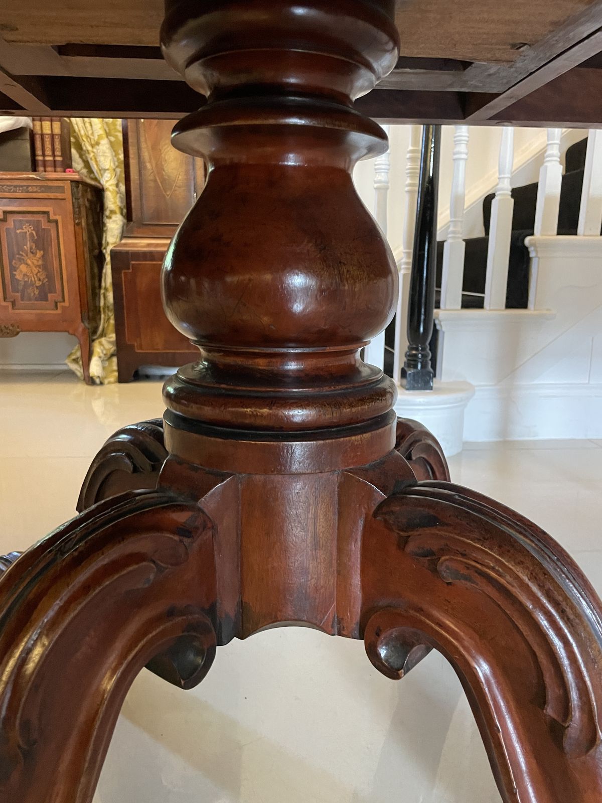 photo for sale Rare Irish 12/14 Seater Metamorphic Antique 19th Century Superb Quality Figured Mahogany Dining Table