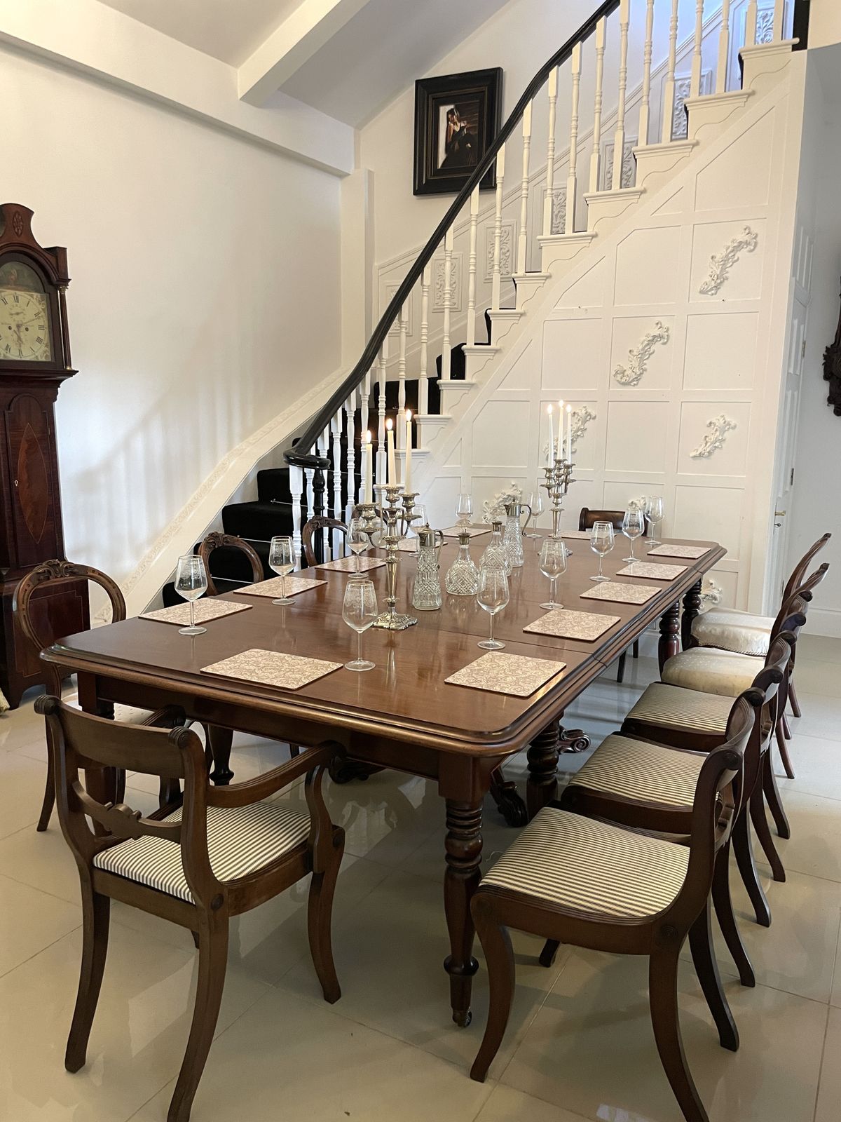 10950.0 Rare Irish 12/14 Seater Metamorphic Antique 19th Century Superb Quality Figured Mahogany Dining Table photo