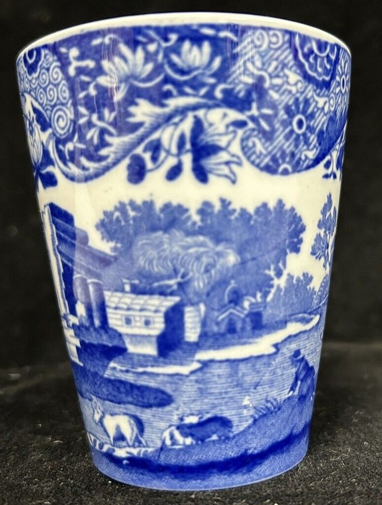 Vintage Copeland Spode Blue Italian Beaker Blue Backstamp