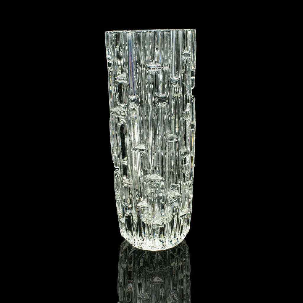 Pair Of Vintage Designer Vases, Czech, Bohemian Art Glass, Flower Sleeve, C.1960 photo 495.0