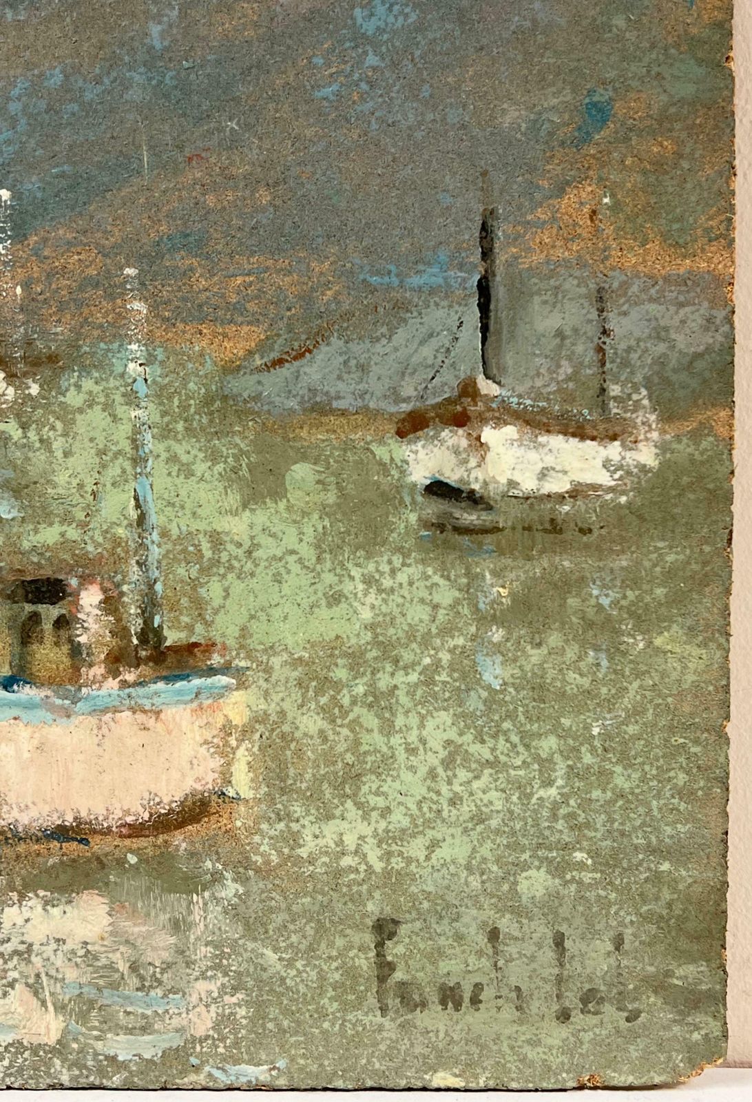 Fanch Lelimpressionist Rainy Harbor Coastal Scene With Lighthouse Landscape20th Century photo 722.0