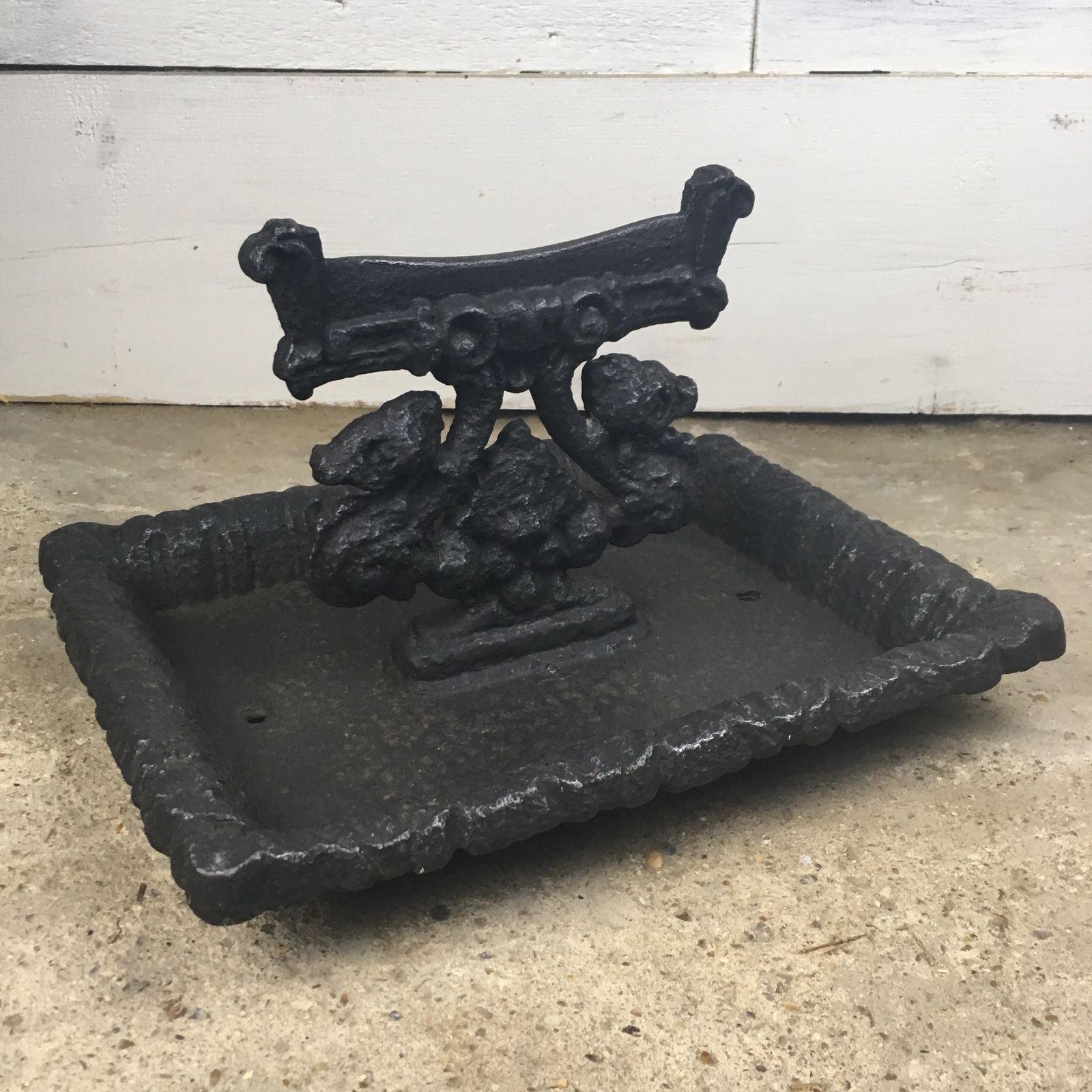 Ornate Victorian Cast Iron Boot Scraper