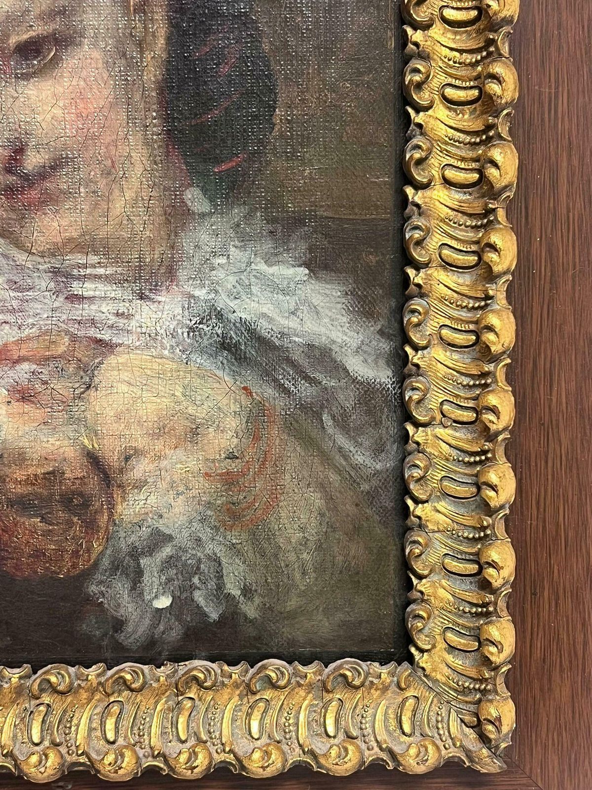 French Rococo18th Century French Rococo Period Portrait Of Women Oil Painting On Canvas18th Century photo 2145.0
