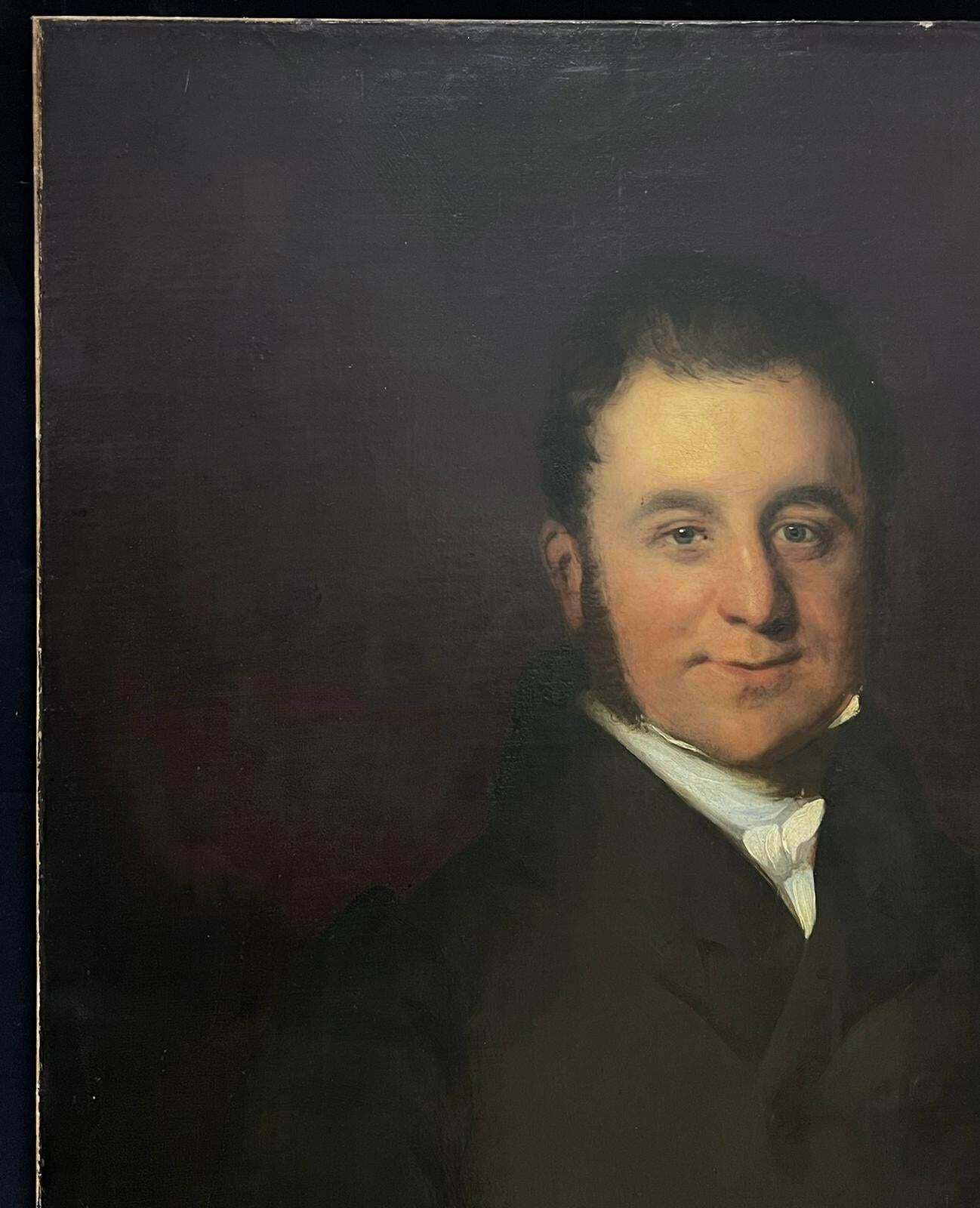 English Early Victorianc.1840's Portrait Of An English Country Gentleman Large Oil Painting On Canvas19th Century photo for sale