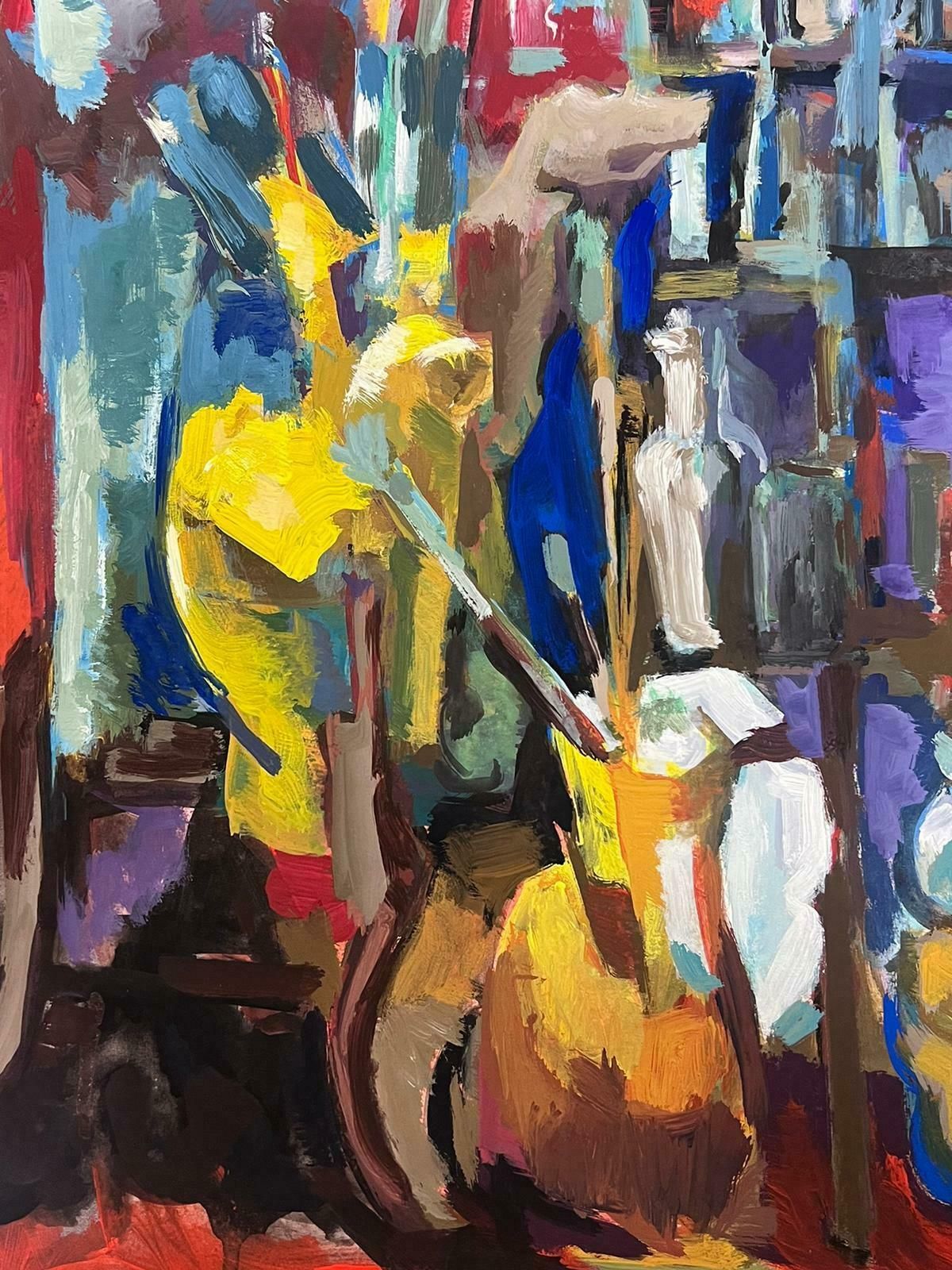 Guy Nicod French 20th Century Modernist Painting Artists Paint And Paint Tools Still Life photo for sale