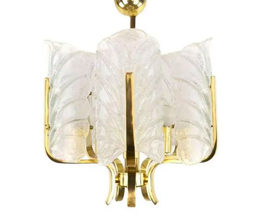 Scandinavian Brass Chandelier By Carl Fagerlund For Orrefor photo furniture